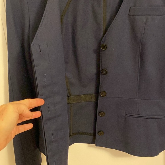 Judith & Charles - Blue Cotton Blazer - Picture 6 of 6